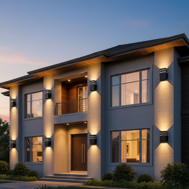 Picture of Outdoor Wall Lights - LED Outside Wall Light, Aluminum Outdoor Wall Lamp, IP54 Up Down Outside Lights Exterior Wall Sconce