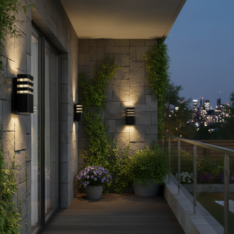 Picture of Outdoor Wall Lights Mains Powered, IP67 Waterproof Up  Outside Lights, Modern LED E27 External Lighting Exterior Wall Lamp