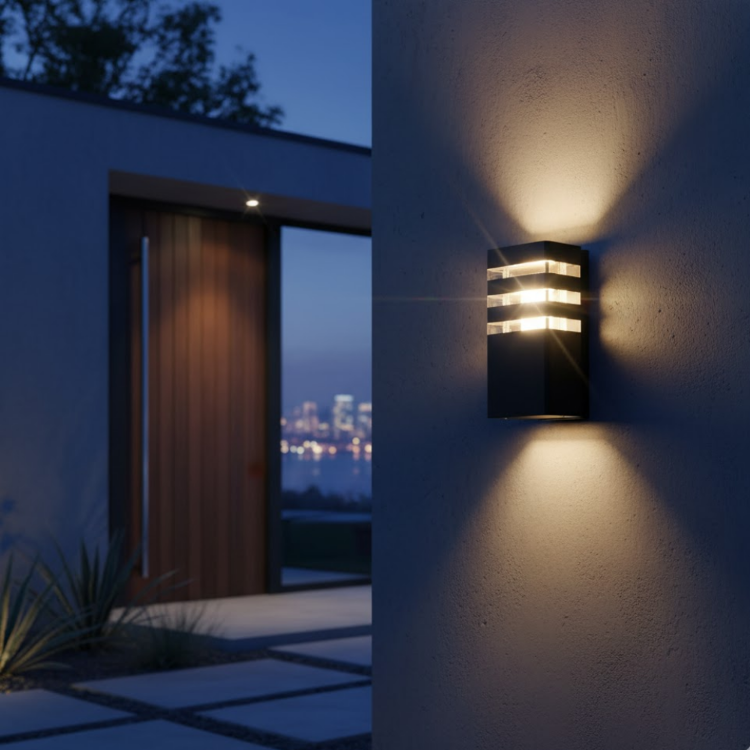 Picture of Outdoor Wall Lights Mains Powered, IP67 Waterproof Up  Outside Lights, Modern LED E27 External Lighting Exterior Wall Lamp