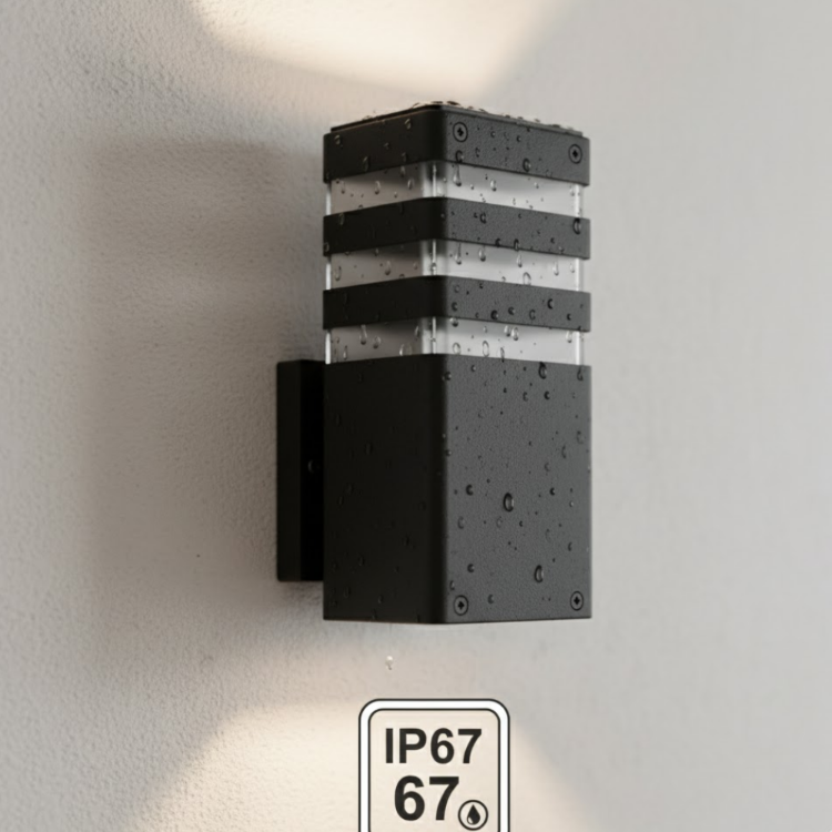 Picture of Outdoor Wall Lights Mains Powered, IP67 Waterproof Up  Outside Lights, Modern LED E27 External Lighting Exterior Wall Lamp