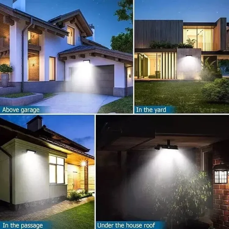 Outdoor wall-mounted LED security light with adjustable sensor