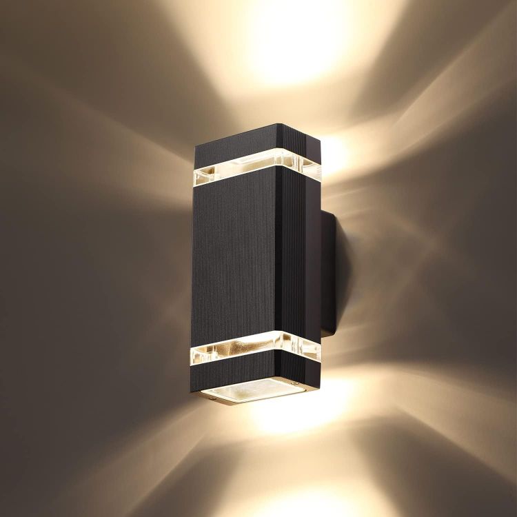 Modern IP65 outdoor LED up-down wall light.