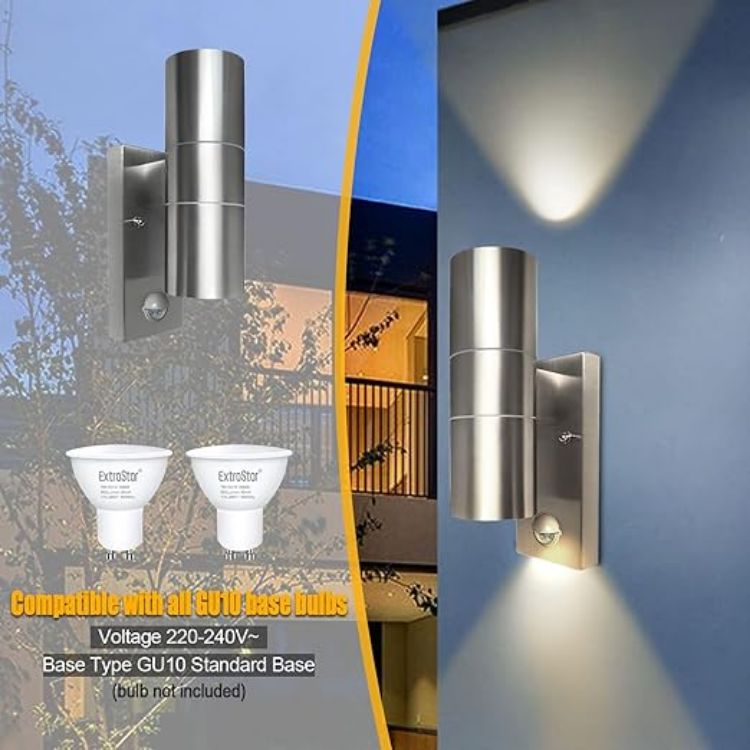 Modern Exterior Up-Down Wall Light for Home Entrances