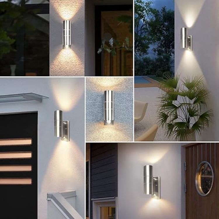 Contemporary Stainless Steel Outdoor Wall Light IP65 Rated