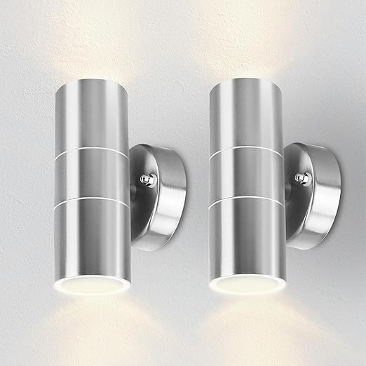 Stainless Steel Up-Down Outdoor Wall Light | IP65 Weatherproof