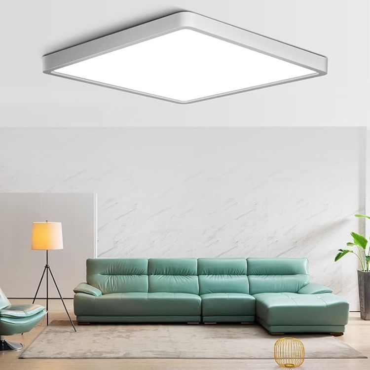 Slim White LED Ceiling Light for Living Room