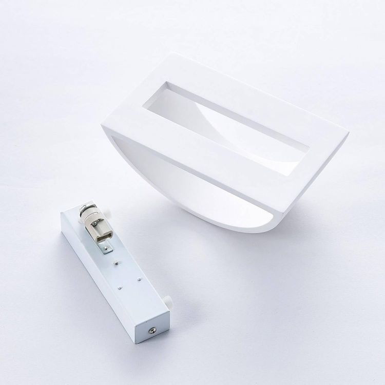 Indoor plaster wall light with up and down warm white LED lighting