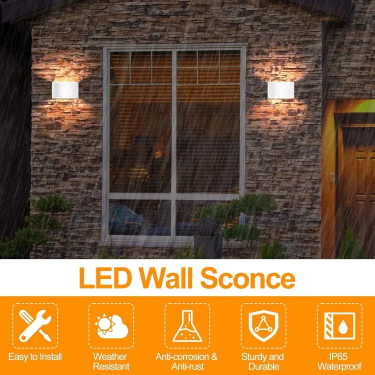 Modern gypsum LED wall sconce for hallway and bedroom