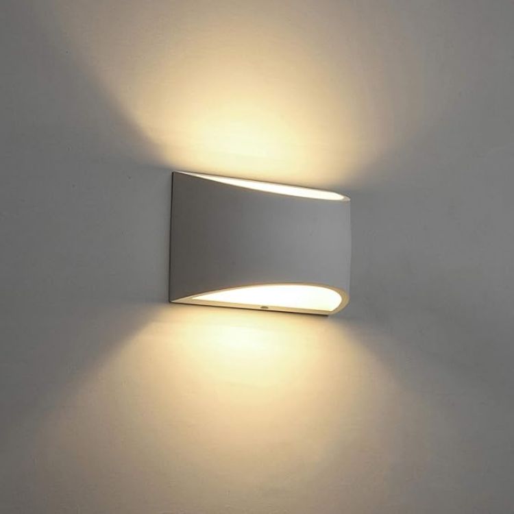 Indoor gypsum wall sconce 12W G9 LED warm white