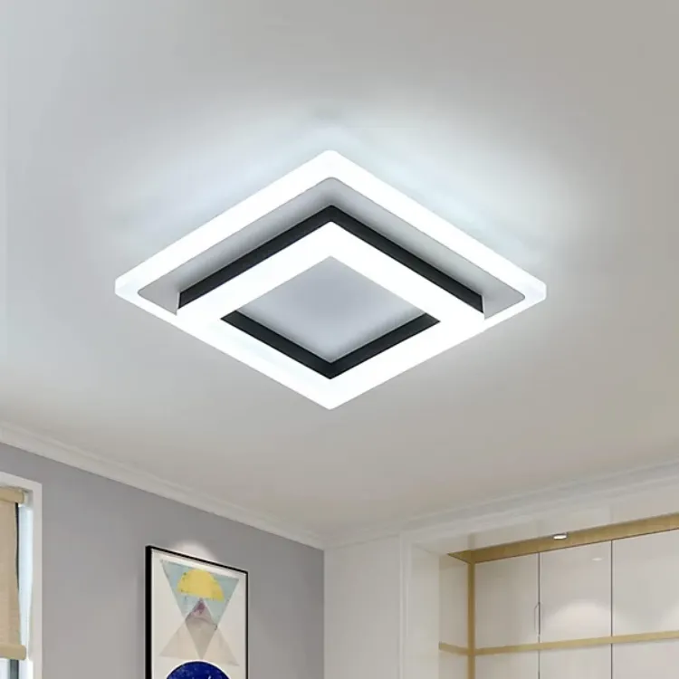 Modern 24W LED ceiling light with black and white design