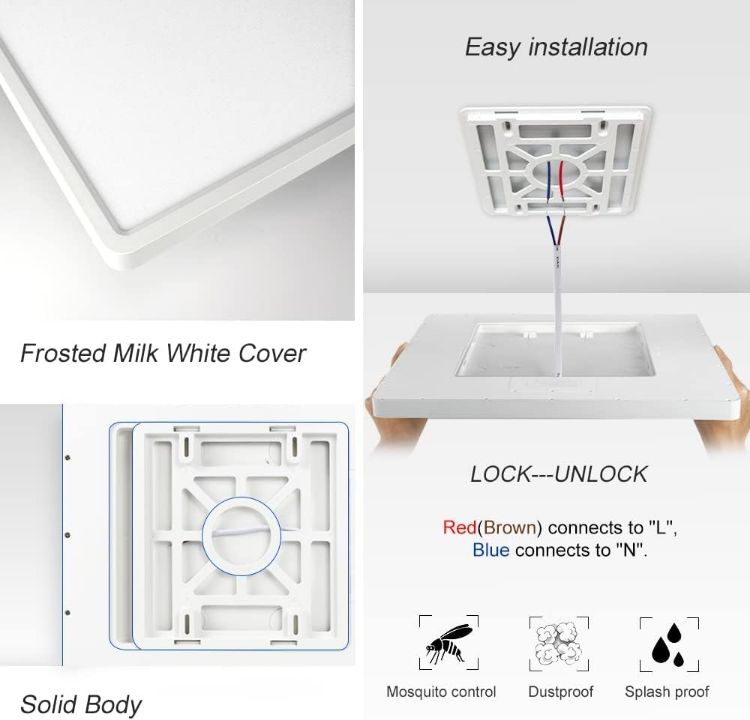 Minimalist 12-Inch 18W LED Ceiling Fixture – Cool White