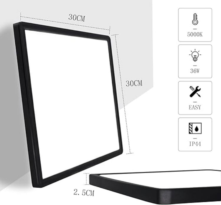 Energy-Saving IP44 LED Ceiling Panel for Home Interiors