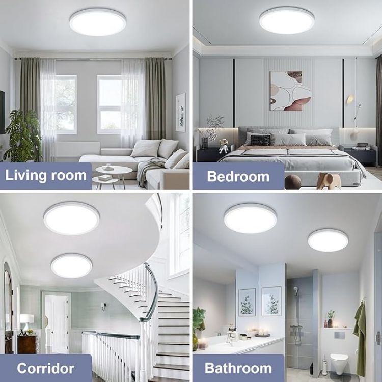 Modern Round LED Flush Mount Ceiling Light 24W