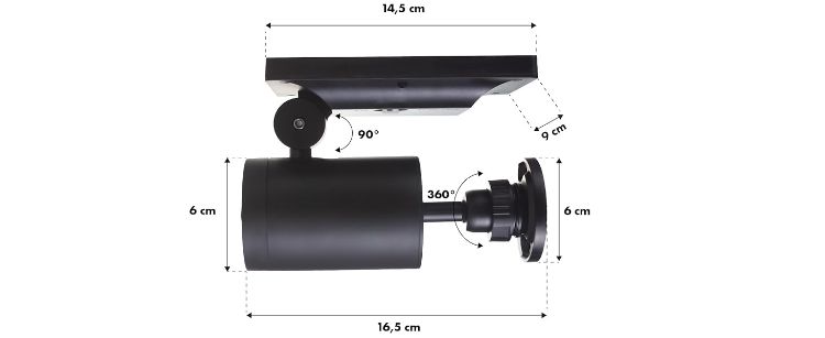 8 LED outdoor motion sensor security light dummy camera design