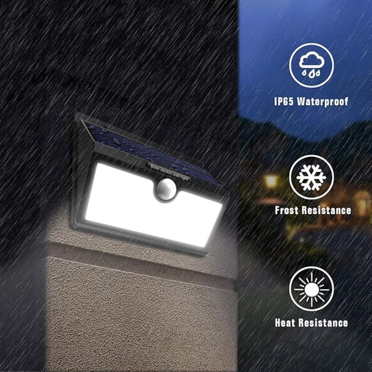 IP65 waterproof solar wall light with PIR motion sensor