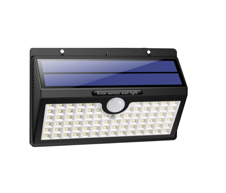 Energy efficient solar security light for garden fence and patio