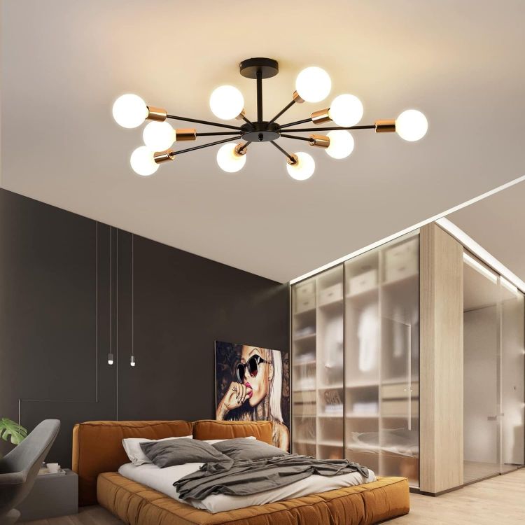 Modern E27 Base 10-Light Ceiling Lamp for Home Interior