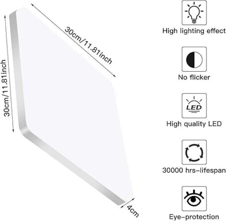 Bright 5400LM LED Ceiling Lamp for Bathroom and Kitchen