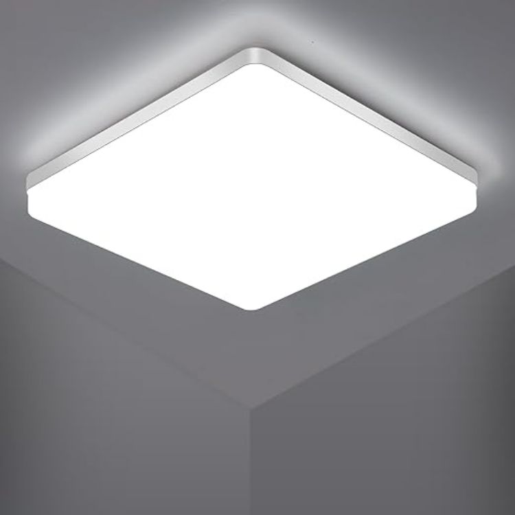 48W Square LED Ceiling Light 6500K Cool White IP44 Waterproof