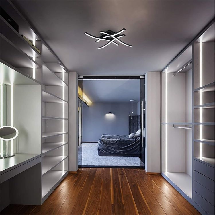 Bright and energy-efficient black LED ceiling light for multiple spaces