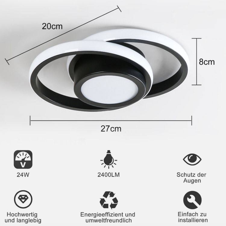 4500LM bright double round LED ceiling light, 220V