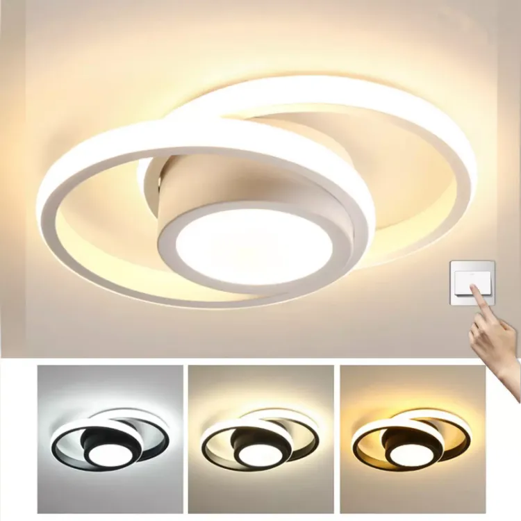 Infinitely dimmable LED ceiling lamp for bedroom and living room