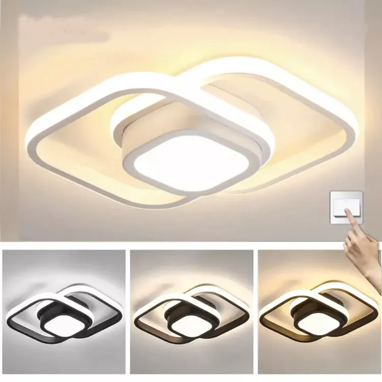 4500LM bright double square LED ceiling light fitting