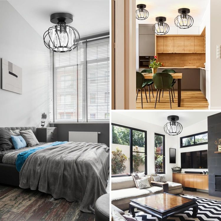 Modern Semi-Flush Ceiling Lamp for Living Spaces