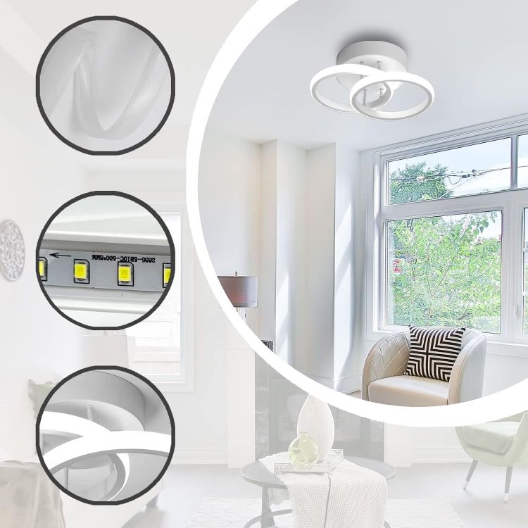 Layered Intersecting Circle LED Ceiling Fixture 22W