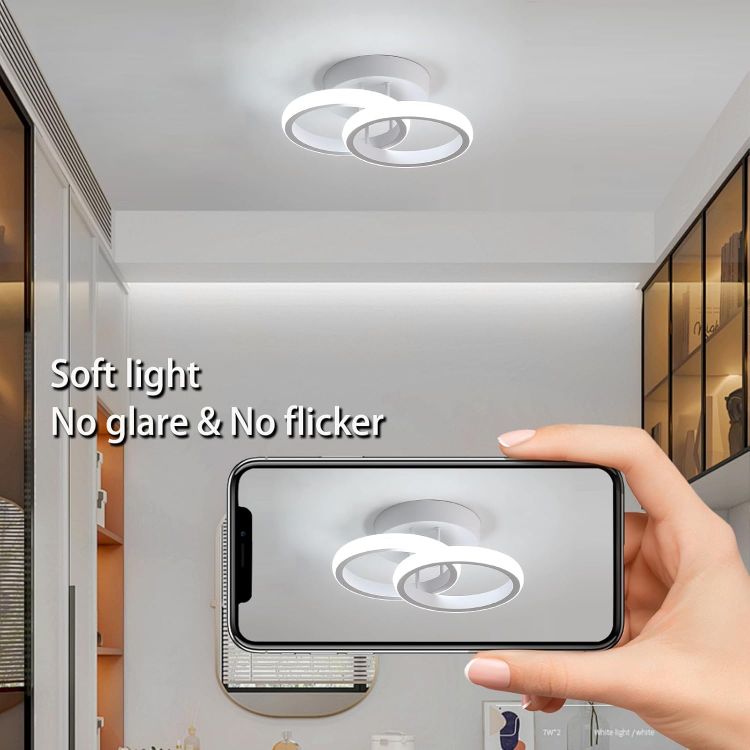 Modern Flush Mount Ceiling Light in Cold White 6000K