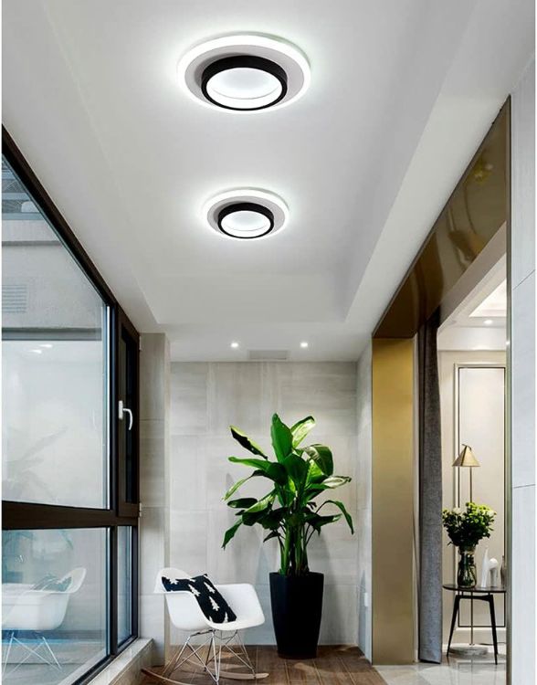 Dimmable round LED ceiling light for bedroom and hallway