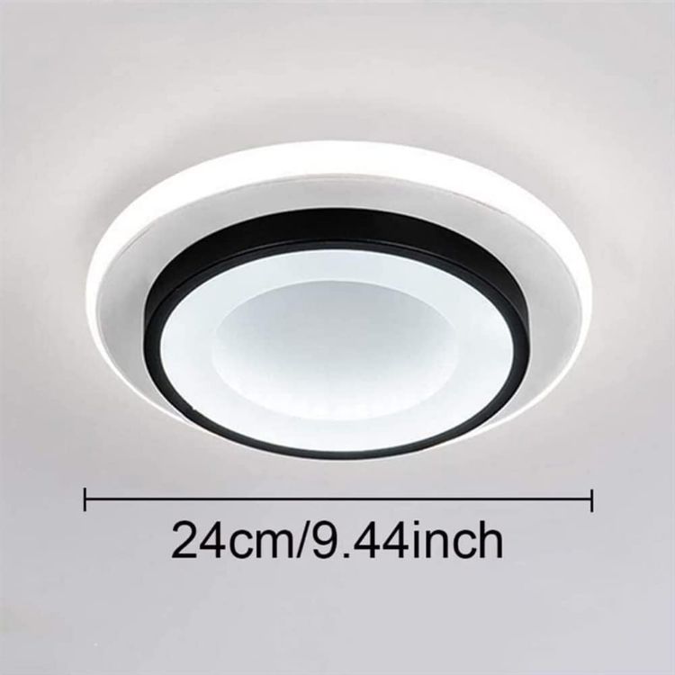 Flush mount round LED ceiling fixture for kitchen and corridor