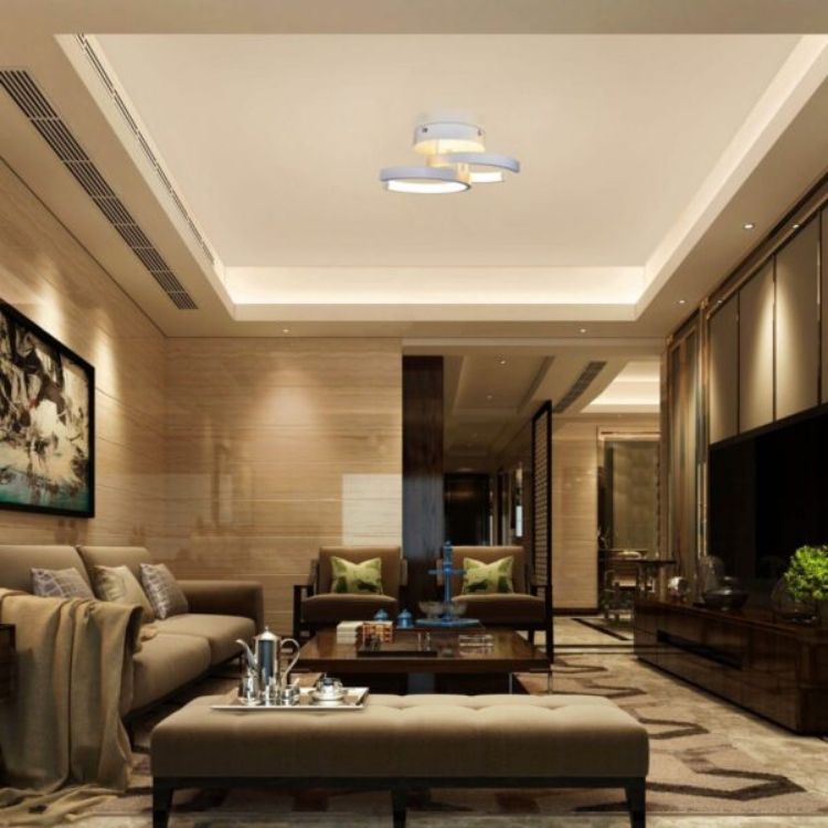 Sleek 2-Light Flush Mount LED Ceiling Light