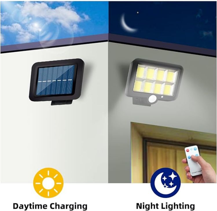 High-Brightness 160 COB LED Solar Motion Light