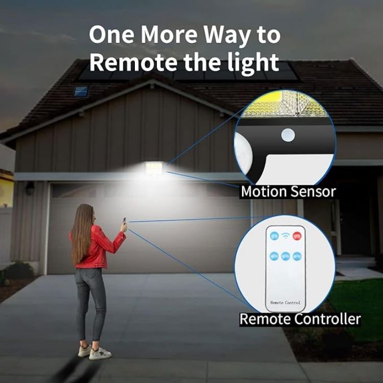 Adjustable Solar Panel Motion Light for Outdoor Use