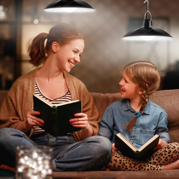 High-Capacity Battery Solar LED Hanging Light