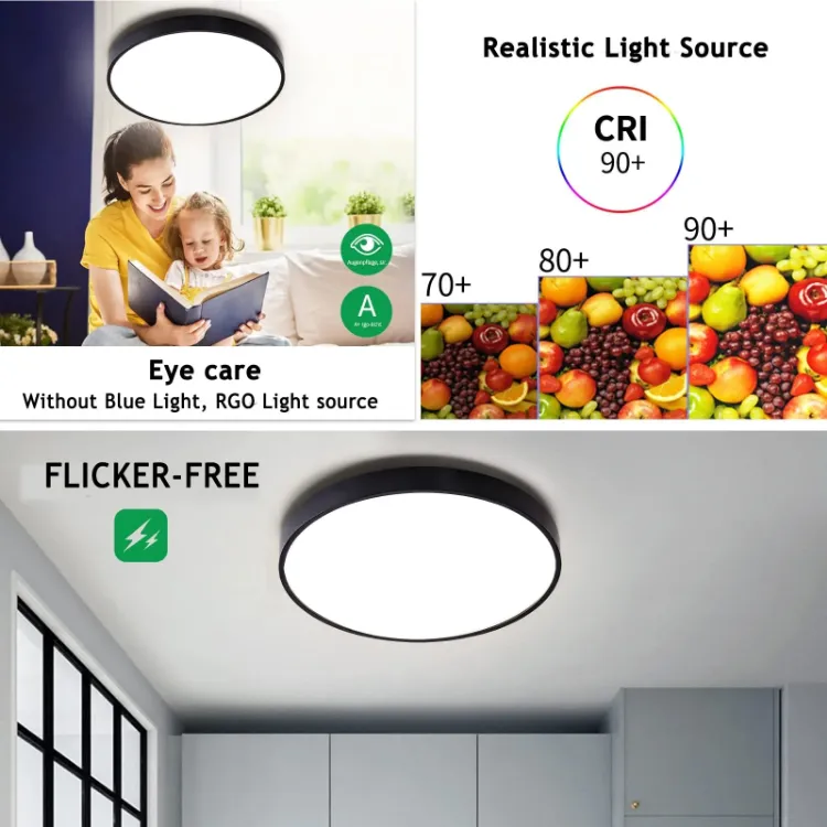 Slim LED ceiling light round design for modern home