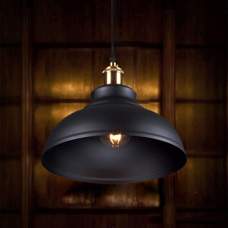 Industrial Hanging Lamp – Black Metal Chandelier E26/E27