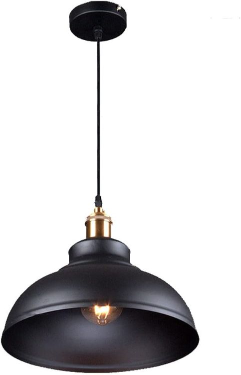 Antique Loft Wrought Iron Pot Lid Chandelier – Black Pendant Light