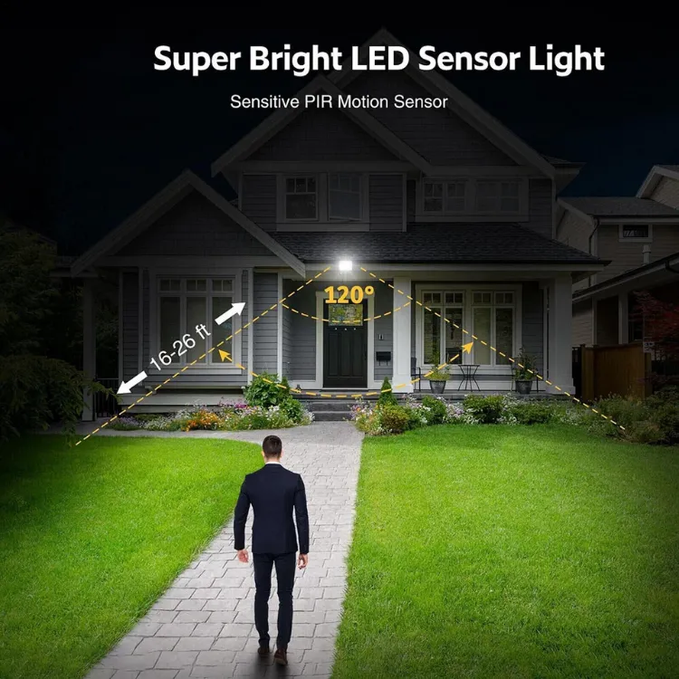 Outdoor LED Floodlight with Motion Detection and Weatherproof Design