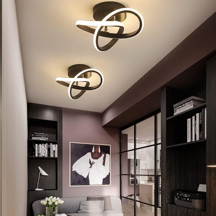 Contemporary 24W LED ceiling fixture for living space décor