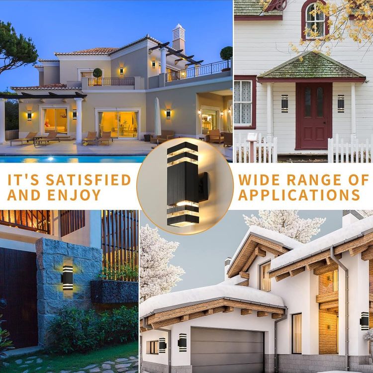 Modern aluminum outdoor wall light for patio