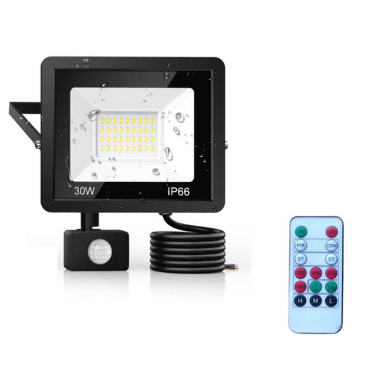 30W LED outdoor motion sensor floodlight with remote control