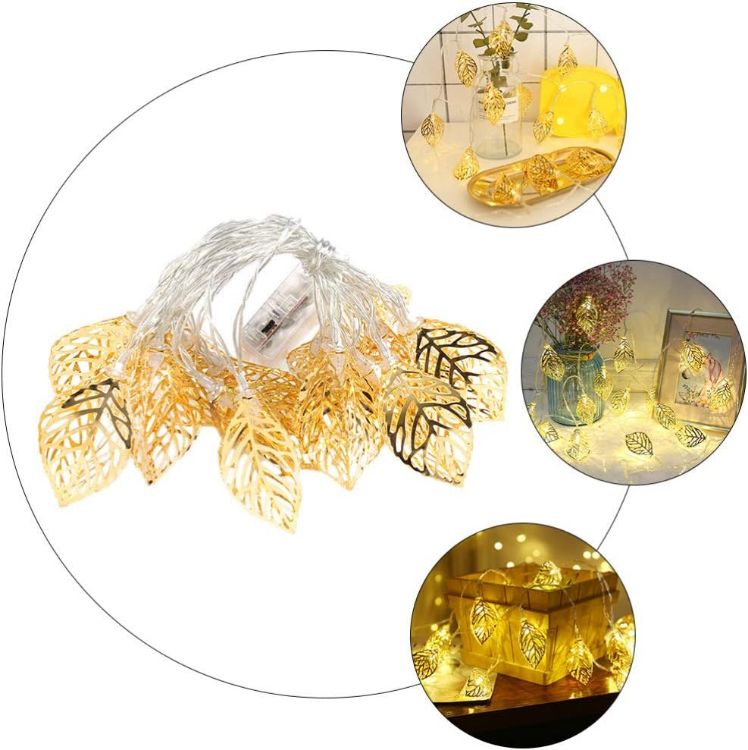 Warm autumn glow maple leaf fairy lights for doors and windows