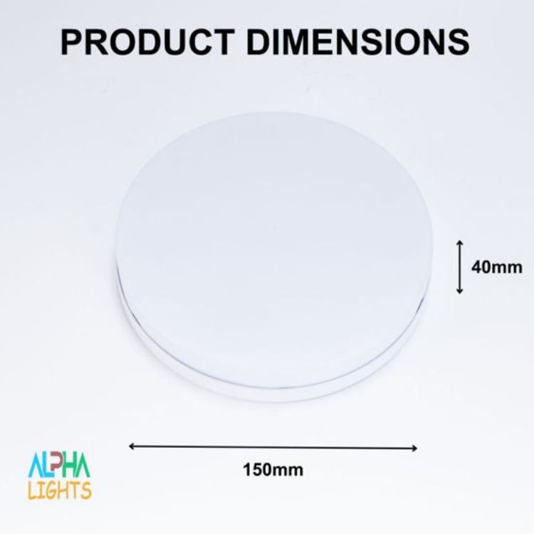 Modern 18W LED flush ceiling light with warm white 3000K glow