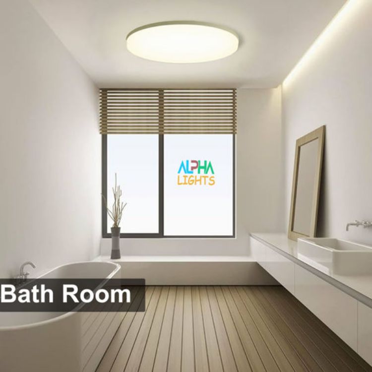 Contemporary flush ceiling light for bedroom and hallway lighting