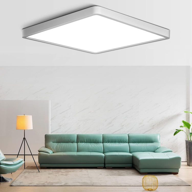 ALPHA LIGHTS 48W Square LED Flush Ceiling Light – White