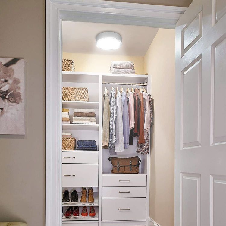 LED Motion Sensor Ceiling Light – Battery Operated Indoor Light for ...