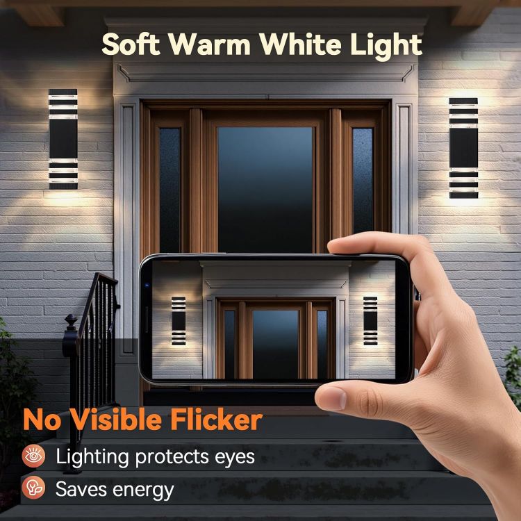 Stylish LED exterior wall lamp for terraces and balconies