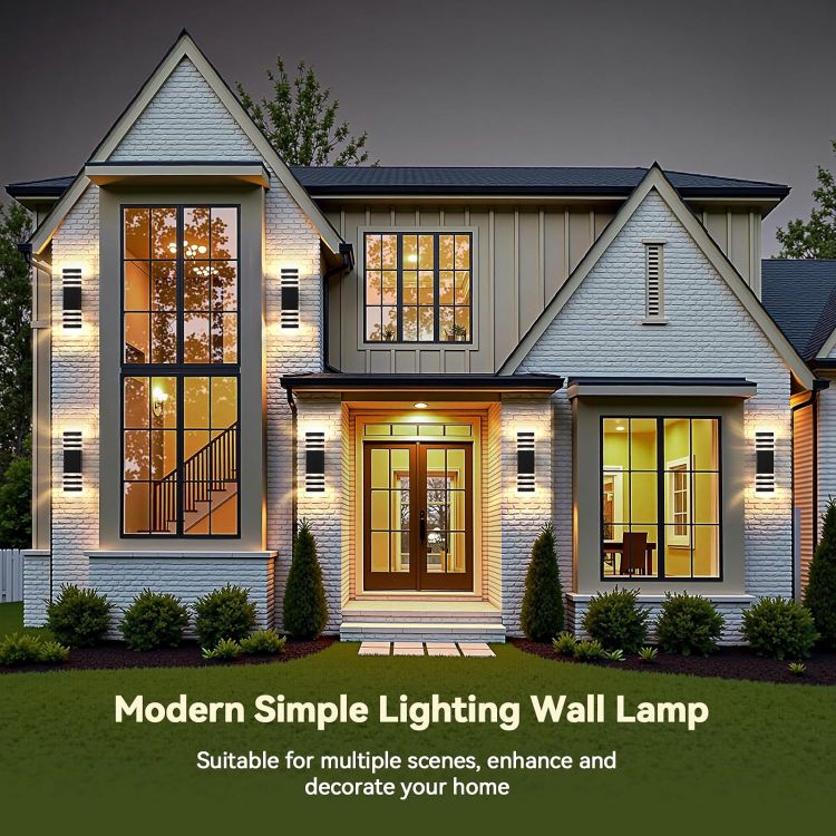 Durable outdoor wall light for stairs, driveway, and garage